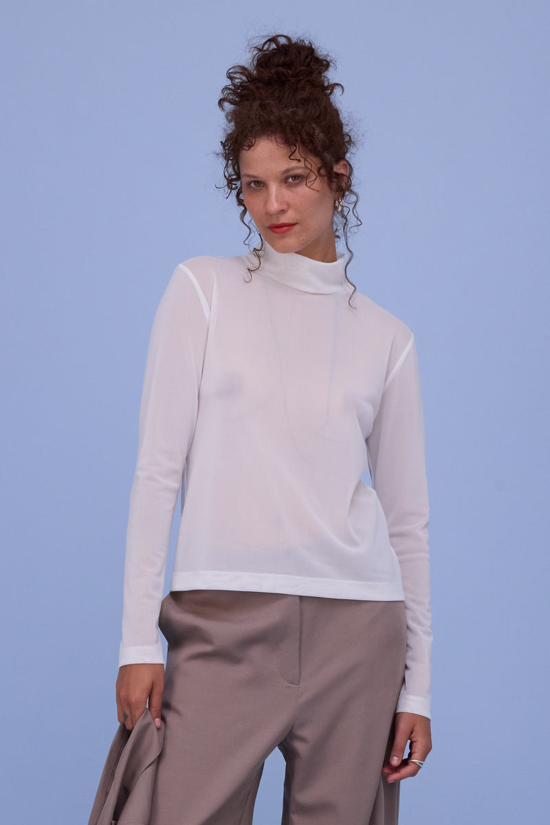 Hedson top in white mesh