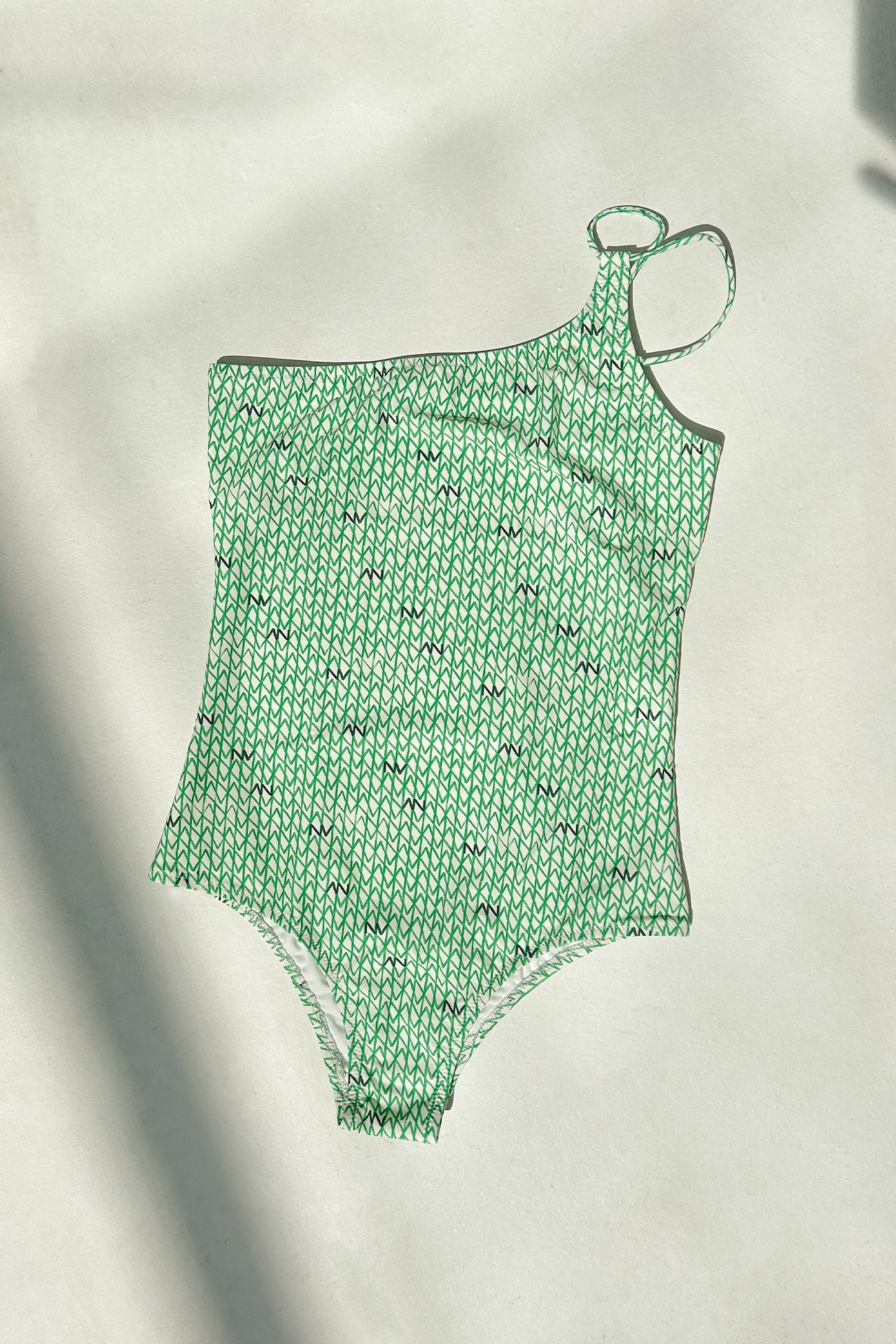 Maillot de bain asymétrique vert