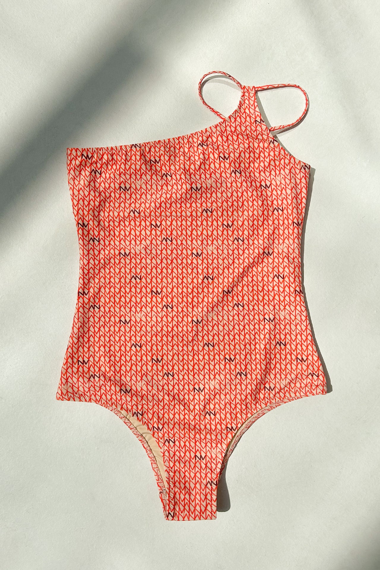 Maillot de bain asymétrique orange