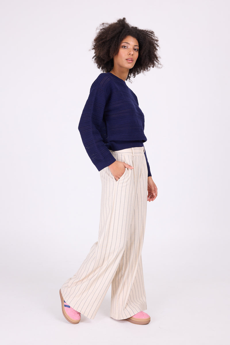 Soritor midnight blue knitted sweater