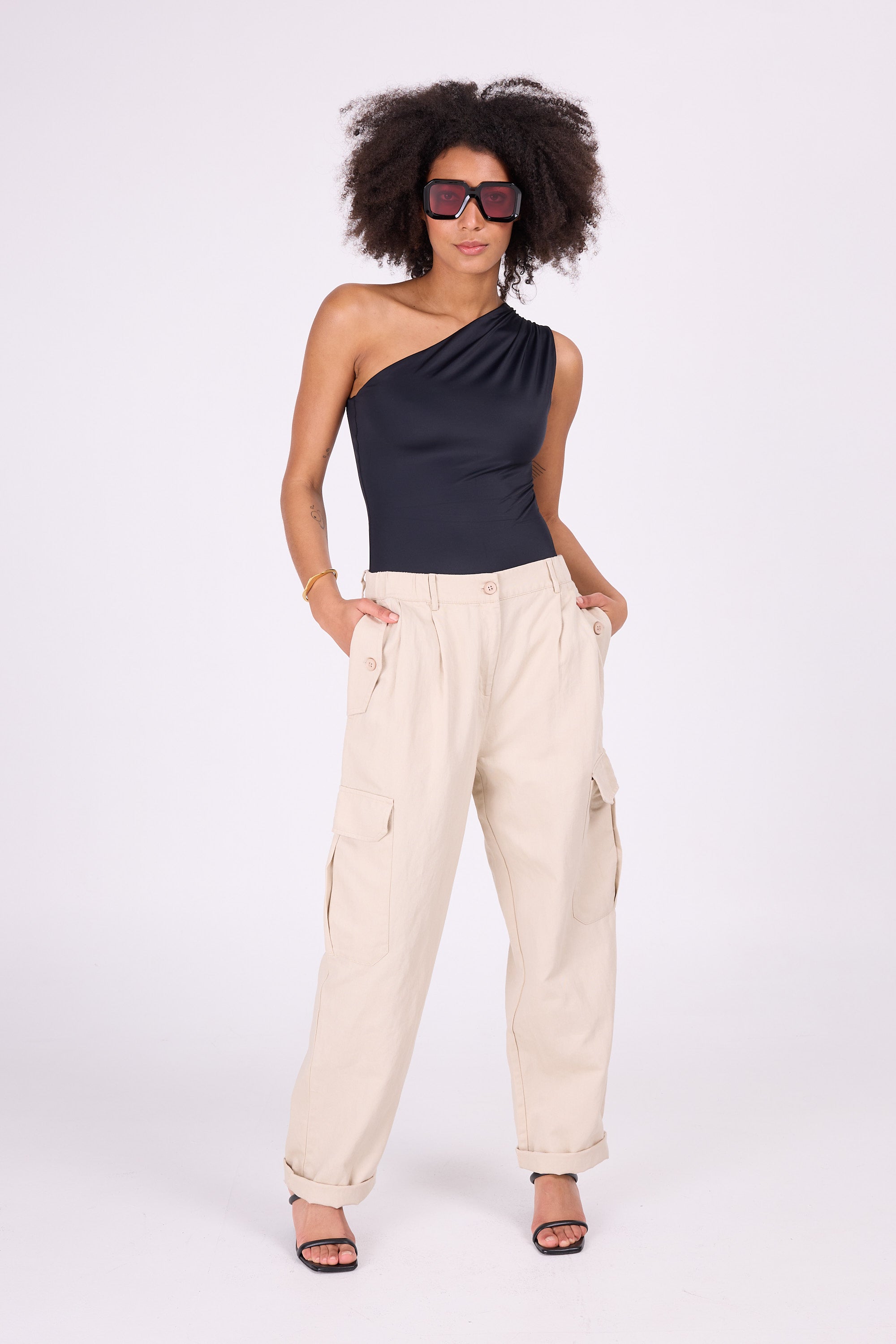 Maillot de bain asymétrique noir