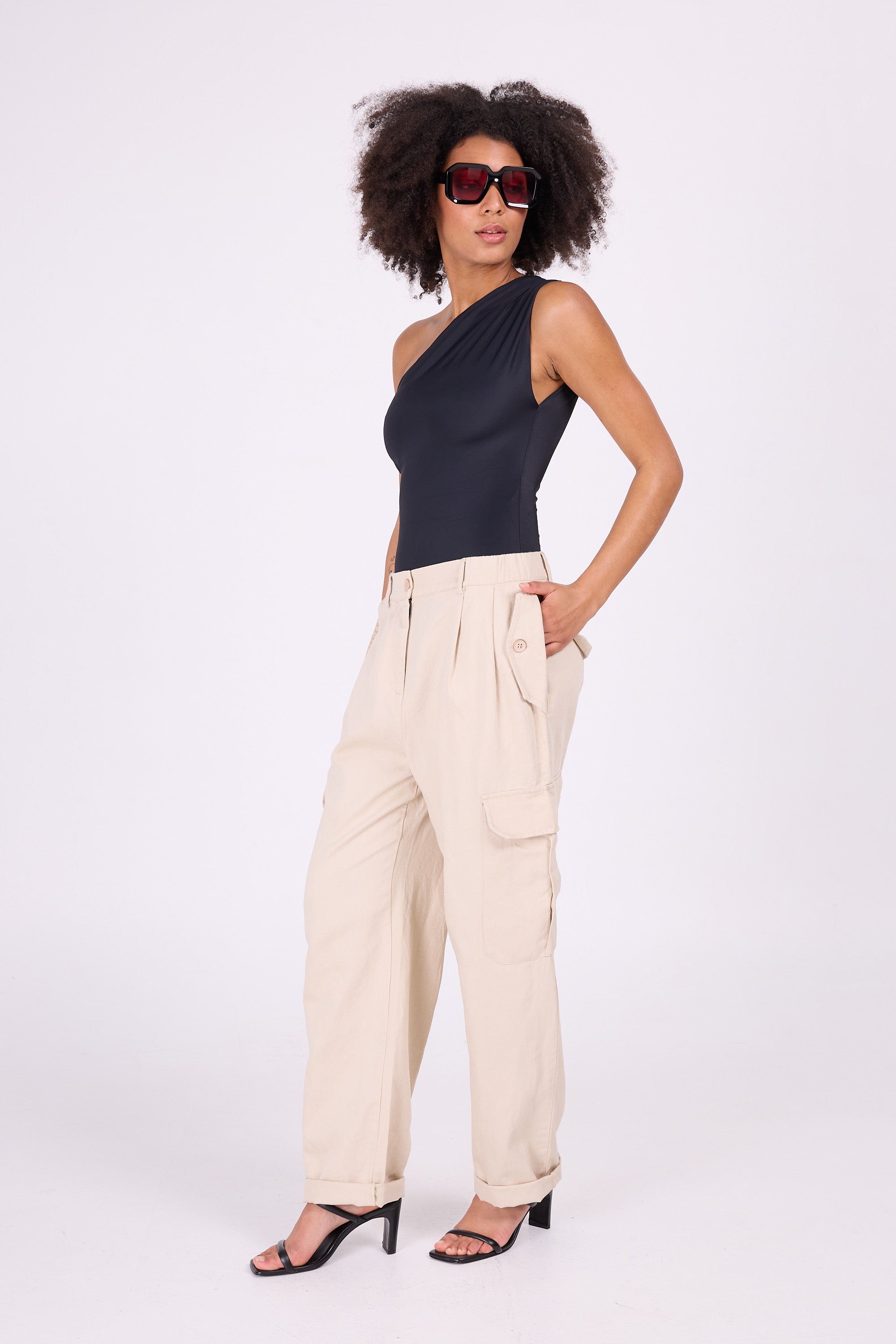 Maillot de bain asymétrique noir