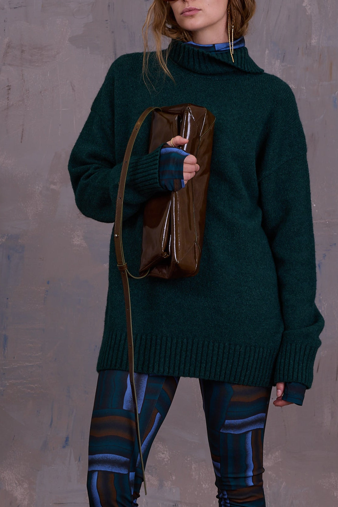 Gennaro Handtasche in Metallic-Grün