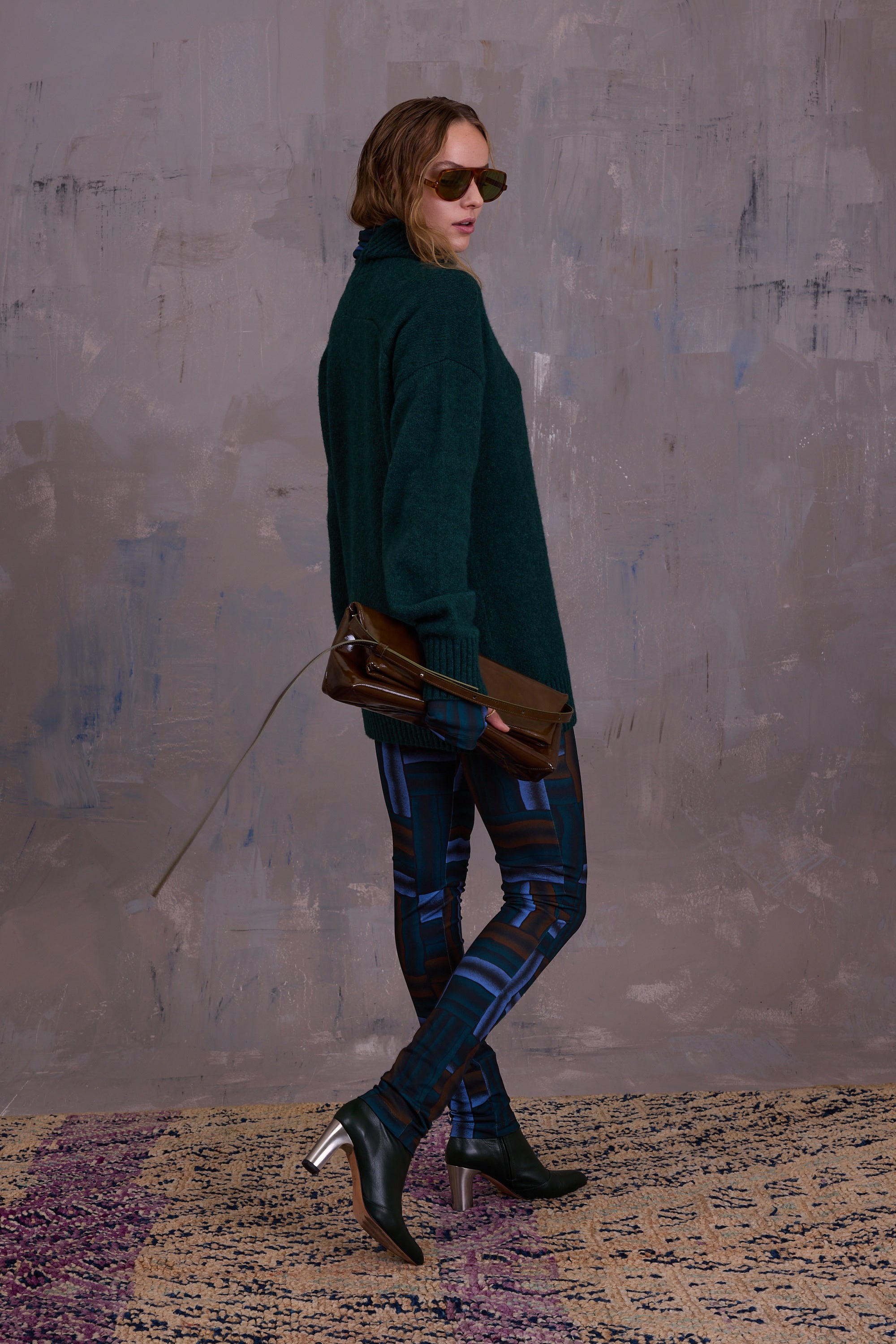 Gennaro Handtasche in Metallic-Grün