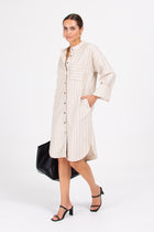 Dua blue striped dress